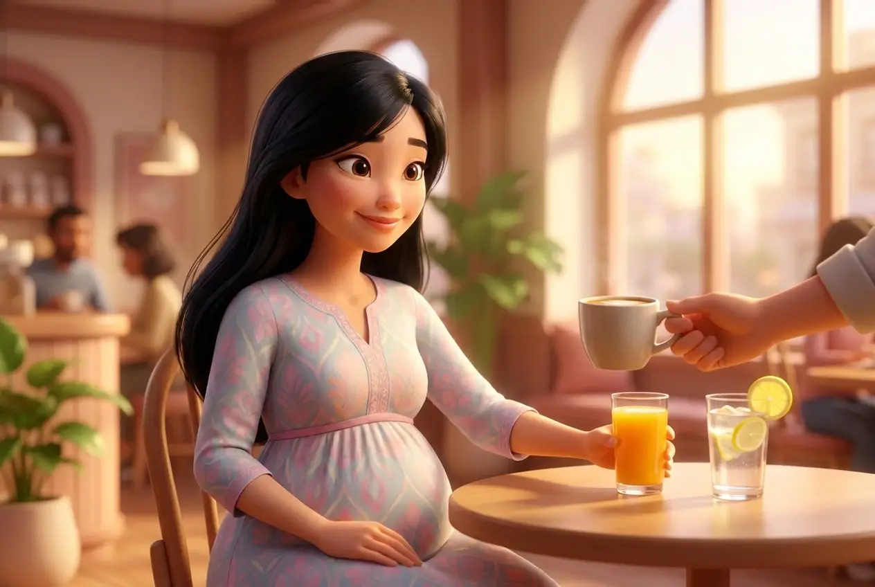 Mẹ bầu từ chối cà phê, chọn nước ép và nước lọc